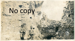 PHOTO FRANCAISE - LE COMMANDANT DE LA MARINIERE DANS LES RUINES DE GERNICOURT PRES DE CORMICY MARNE  - GUERRE 1914 1918 - War, Military