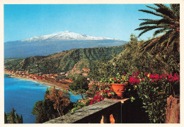 ITALIE - Taormina - Panoramica Di Giardini Ed Etna - Piazza Duomo - Province - Carte Postale Ancienne - Autres & Non Classés