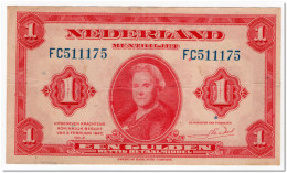 NETHERLANDS,1 GULDEN,1943,P.64,VF+ - Other & Unclassified