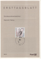 Germany Deutschland 1997-44 Heinrich Heine, German Poet, Writer, Canceled In Bonn - 1991-2000