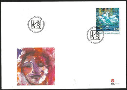 GREENLAND 2013 CONTEMPORARY ATR , PAINTING OF ICEBERG  FDC. - FDC