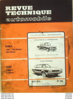 Revue Technique Automobile Simca 1301/1501 Ford Capri II 4 Cyl.   N°348 - Auto/Moto