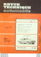 Revue Technique Automobile Opel Rekord II Renault 6 GTL Maserati   N°326 - Auto/Motor