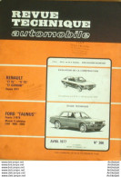 Revue Technique Automobile Renault 17 Ford Taunus   N°366 - Auto/Moto