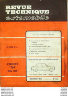 Revue Technique Automobile Peugeot 204 & 504   N°271 - Auto/Motor