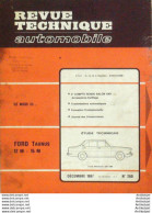 Revue Technique Automobile Ford Taunus 12M 15M   N°260 - Auto/Moto