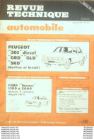 Revue Technique Automobile Peugeot 305 Ford Taunus 1300 à 2000   N°407 - Auto/Motorrad