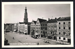 AK Braunau Am Inn, Stadtplatz Mit Geschäften  - Sonstige & Ohne Zuordnung