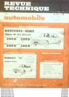 Revue Technique Automobile Revue Tech. Automobile 1980 N°400 Mercedes-Benz W123 200D-220D 240D-300D Renault 12   N°400 - Auto/Moto