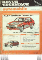 Revue Technique Automobile Alfa Roméo 75 Renault 11 Fiat Tipo   N°488 - Auto/Moto