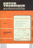 Revue Technique Automobile Autobianchi Primula Fiat 500   N°257 - Auto/Motorrad
