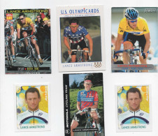 CYCLISME  TOUR DE FRANCE  6 Petites Cartes 6 X 9 Environ De LANCE ARMSTRONG  Dont JO 1992 - Ciclismo