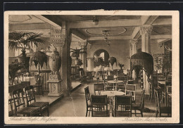 AK Meissen / Sa., Das Theater-Café, Innenansicht, Inh. Max Krebs  - Théâtre