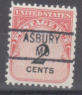 USA Precancel Vorausentwertungen Preo Locals Missouri, Asbury 839 - Precancels