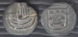 Potruguese Malacca Coin, Ca 1550 AD Lead Dinero 3.5 Grams, Rare - Malaysie