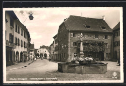 AK Staufen / Breisgau, Marktbrunnen & Hauptstrasse  - Staufen