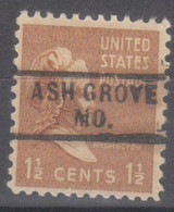 USA Precancel Vorausentwertungen Preo Locals Missouri, Ash Grove 729 - Préoblitérés