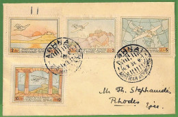 Ad0979 - GREECE - Postal History - 1926 Airmail Set On COVER - 1933 - Covers & Documents