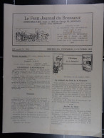 Le Petit Journal Du Brasseur N° 1848 De 1935 Brasserie Belgique Bières Publicité Matériel Brassage Brouwerij - 1900 - 1949