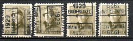 4484 A/B/C/D Voorafstempeling - BRAINE-L'ALLEUD 1929 EIGEN-BRAKEL - Rollenmarken 1920-29