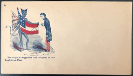 U.S.A, Civil War, Patriotic Cover - "The Original Suggestion And Adoption Of The Confederate Flag" - Unused - (C532) - Marcofilie