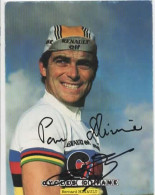 CYCLISME  TOUR DE FRANCE  AUTOGRAPHE BERNARD HINAULT  EN CHAMPION DU MONDE 1980 - Radsport