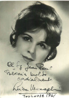 310524 - PHOTO AMISTA - SPECTACLE ARTISTE - LUISA MARAGLIANO Autographe SOPRANO ITALIENNE TOULOUSE 1961 - Entertainers