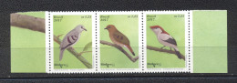 Brazil 2017- Brazilian Birds Birdpex 8 Strip Of 3v - Ungebraucht