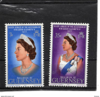 GUERNESEY 1977 ELIZABETH II  Yvert 140-141, Michel 145-146 NEUF** MNH - Guernsey