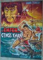 AFFICHE CINEMA FILM L'ENFER DE GENGIS KHAN MARK FOREST PAOLELLA 1964 TBE BELINSKY PEPLUM - Affiches & Posters