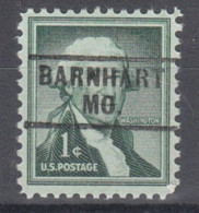 USA Precancel Vorausentwertungen Preo Locals Missouri, Barhart 729 - Precancels