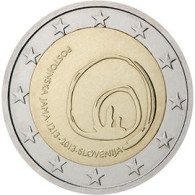 Slovenia - 2 Euro 2013 - 800º Scoperta Delle Grotte Di Postumia - KM# 112 - Rotolino 25 Monete - Rollen