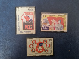 CUBA  NEUF   1975     CONGRESO  DEL  PARTIDO  COMUNISTA  DE  CUBA   // PARFAIT  ETAT //  Sans Gomme - Unused Stamps