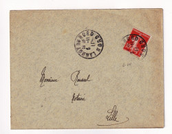 Lettre 1911 Lannoy Du Nord  Semeuse 10c Lille - 1906-38 Säerin, Untergrund Glatt