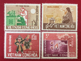 Stamps Vietnam South (Fête Des Ames Errant - 30/8/1966) -GOOD Stamps- 1 Set/4pcs - Viêt-Nam