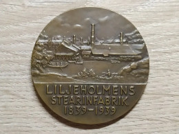 Sweden Table Medal Stearinfabrik 1839-1939 - Suède