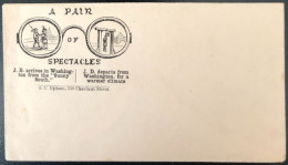 U.S.A, Civil War, Patriotic Cover - "A Pair Of Spectacles" - Unused - (C545) - Postal History