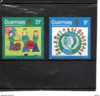 GUERNESEY 1985 Année Internationale De La Jeunesse Yvert 325-326, Michel 320-321 NEUF** MNH - Guernesey