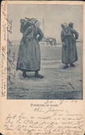PORTEUSES DE MAREE      AFSTEMPELING BLANKENBERGE 1901         2 SCANS - Blankenberge