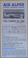 RARE ET ANCIEN PROSPECTUS PUBLICITAIRE ANNEES 70 MCOMPAGNIE AERIENNE AIR ALPES FOKKER 27 - Dépliants Touristiques