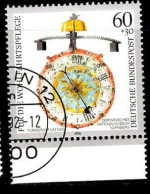 RFA Poste Obl Yv:1463/1467 Wohlfahrtspflege Horloges Bord De Feuille (TB Cachet Rond) - Gebraucht