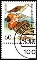 RFA Poste Obl Yv:1367/1370 Oiseaux De Mer Protégés Bord De Feuille (TB Cachet Rond) - Gebraucht
