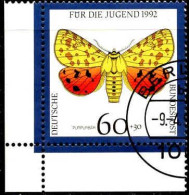 RFA Poste Obl Yv:1430/1434 Für Die Jugend Papillons De Nuit Coin D.feuille (TB Cachet Rond) - Oblitérés