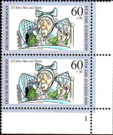 RFA Poste N** Yv:1287/1290 Für Die Jugend 125.Anniversaire De Max & Moritz (Paire) - Unused Stamps