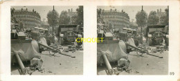 Guerre 39-45, WW2, Photo Stéréo, Der Kampf Im Westen, Chars Et Camions - Photos Stéréoscopiques