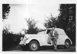 Photographie Amateur Vintage Snapshot Automobile Voiture Car Cabriolet - Automobiles