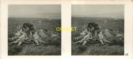 Guerre 39-45, WW2, Photo Stéréo, Der Kampf Im Westen, Soldats Allemands Derrière Un Canon Anti-chars - Stereoscopic