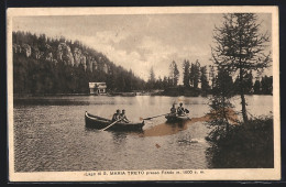 Cartolina Fondo, Lago Di S. Maria Treto, Seepartie Mit Ruderbooten  - Altri & Non Classificati