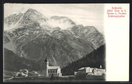 Cartolina Sulden, Hotel Eller Mit Der Kirche Und Vordere Schöntaufspitze  - Sonstige & Ohne Zuordnung