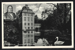 AK Frankfurt-Nordend, Holzhausen-Schlösschen Und Friedrich-Fröbel-Porträt  - Frankfurt A. Main